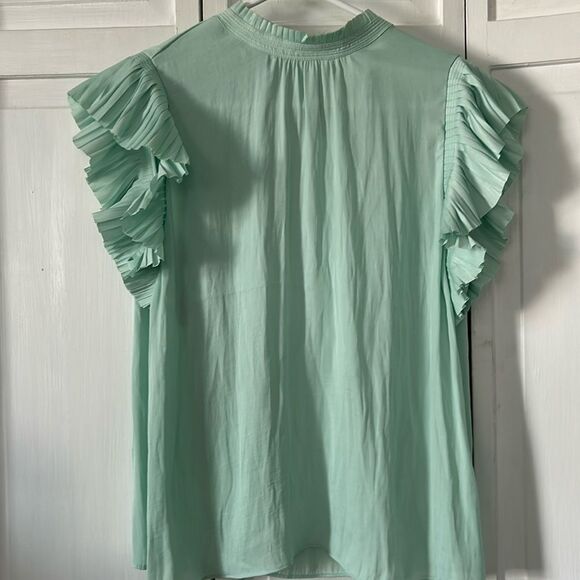 Tops - NWT Maison d'Amile mint green high-neck blouse - Size M